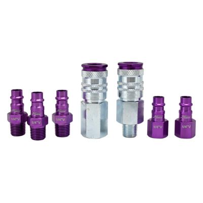 MILS-307VKIT image(0) - 7pc HighFlowPRO Set,V-style Purple,1/4"