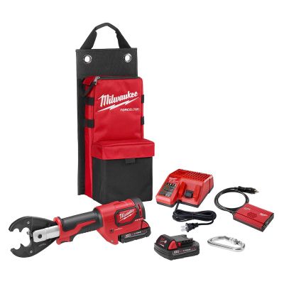 MLW2678-22O image(0) - Milwaukee Tool M18FORCE LOGIC 6T Utility Crimper Kit with D3 Grooves and Fixed O Die