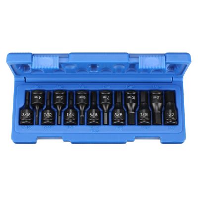 GRE1298HC image(0) - Grey Pneumatic 3/8" Drive 13 Piece Combo Hex Driver SAE/Metric Set