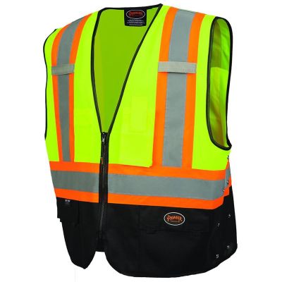 SRWV1020161U-45XL image(0) - Pioneer Safety Vest  - Color:  Hi-Vis Yellow/Green/Black  - Size: 4/5XL