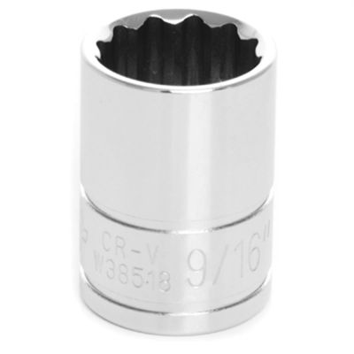 WLMW38518 image(0) - Wilmar Corp. / Performance Tool 3/8" Drive 9/16" 12pt Socket