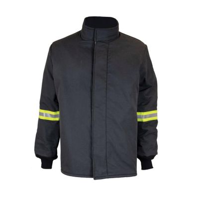 OBRTCG140B-CT-ES-M image(0) - OBERON Coat - Arc Flash - 140 Cal TCG Ultralight - With Escape Strap - Color: Black - Size: Medium