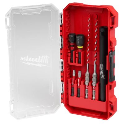 MLW48-20-9097 image(0) - Milwaukee Tool 7PC SHOCKWAVE Impact Duty Carbide Hammer Drill Bit Concrete Screw Install Set