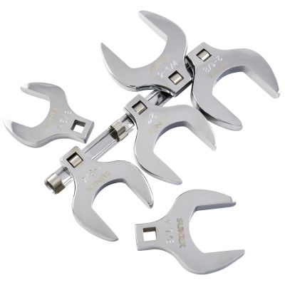 SUN9722A image(0) - SUNEX 6 Pc 1/2" Dr Full Polish SAE Jumbo Crowfoot Wrench