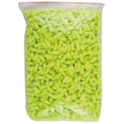 SRWS23411 image(0) - Sellstrom Earplugs - Disposable - Foam Bullet Shape - Uncorded - NRR 32 - Hi-Viz Green