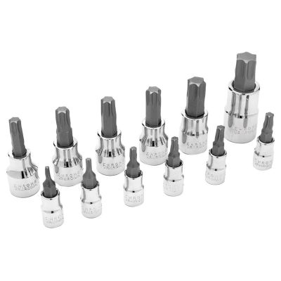 WLMW38802 image(0) - Wilmar Corp. / Performance Tool 12 Piece Star Bit Socket Set
