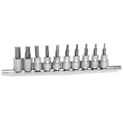WLMW1387 image(0) - Wilmar Corp. / Performance Tool 10 Piece 3/8" Drive SAE Hex Bit Socket Set