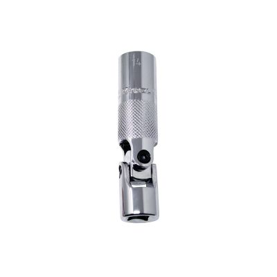 KTI22438 image(0) - K Tool International Spark Plug Socket Magnetic Universal Joint 14mm 6 Point