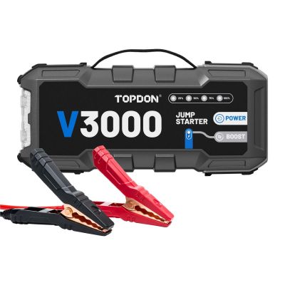 TOPV3000 image(0) - Topdon V3000 - 3000A 12V Heavy Duty Lithium Ion Battery Jumpstarter, Power Bank, and Flashlight