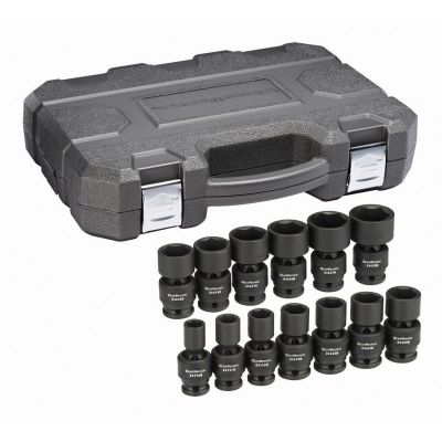 KDT84938N image(0) - GearWrench 13 Piece 1/2 Inch Drive 6 Point Standard Universal Impact SAE Socket Set