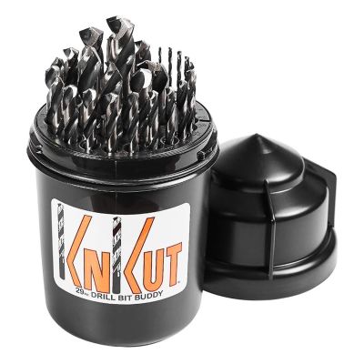 KNK29KK5DB image(0) - KnKut KnKut 29 Piece Drill Buddy Jobber Length Drill Bit Set 1/16"-1/2" by 64ths