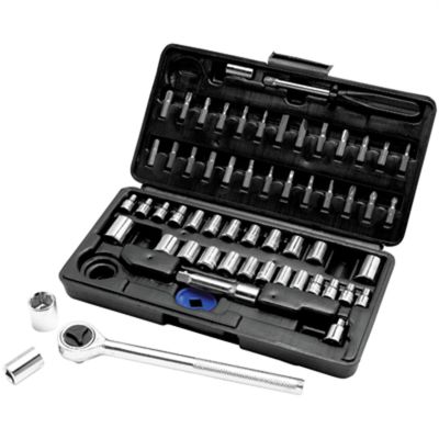 WLMW1168 image(0) - Wilmar Corp. / Performance Tool 60 Piece 1/4" & 3/8" Drive Socket Set