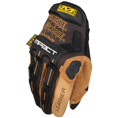 MECLMP-75-009 image(0) - Mechanix Wear Mechanix Wear M-Pact Leather Medium 9 Tan/Black