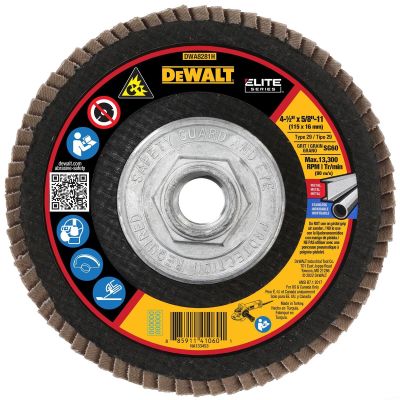 DWTDWA8281H image(0) - DEWALT 60G T29 Xp Ceramic Flap Disc, 4-1/2" X 5/8"