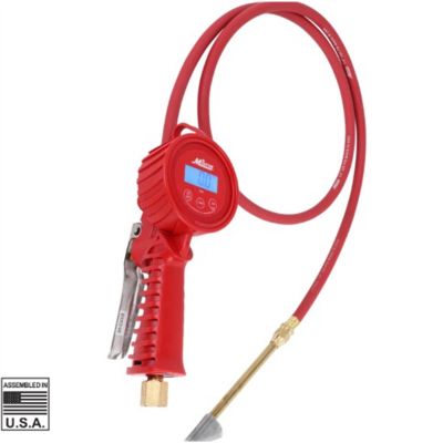 MIL555E-HD image(0) - Milton Precision Digital Tire Inflator, Air Pressure Gauge, Grip-Head Air Chuck, 20-inch Hose, 1/4-inch NPT, w/ Extreme 0.1 and Accuracy, 10-120 PSI
