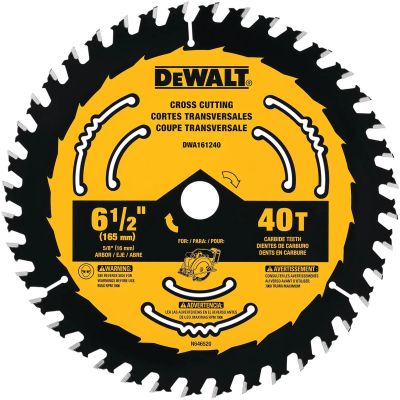 DWTDWA161240 image(0) - DEWALT 6-1/2-Inch 40-Tooth Circular Saw Blade