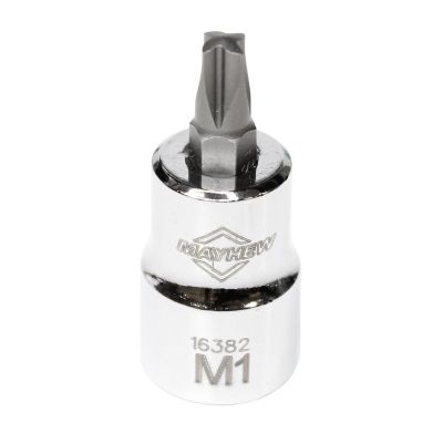 MAY16382 image(0) - Mayhew Mayhew No. 1 Mortorq&reg; Short Insert Socket Bit, 3/8-Inch Drive