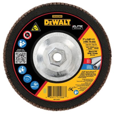DWTDWA8286H image(0) - DEWALT 7 X 5/8-11 40G T29 ELITE CERAMIC FLAP