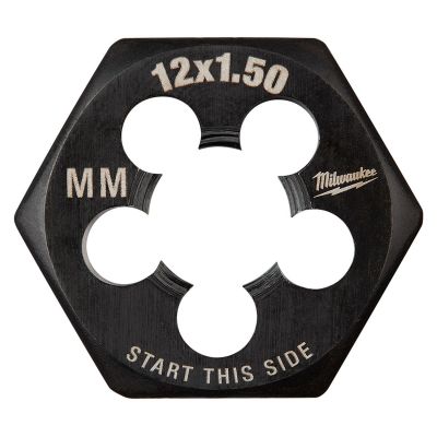 MLW49-57-5359 image(0) - Milwaukee Tool M12-1.50 mm 1-Inch Hex Threading Die