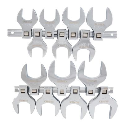 SUN9721A image(0) - SUNEX 14 Piece 1/2 inch Drive. Jumbo SAE Crowfoot Wrench Set
