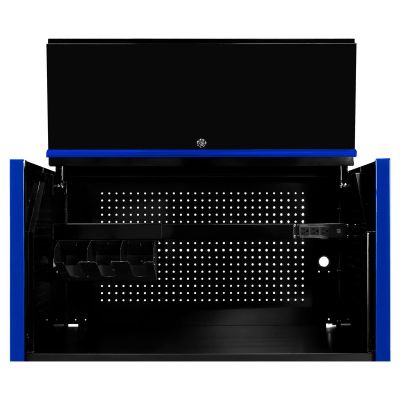 EXTDX412501HCBKBL image(0) - Extreme Tools DX Series 41in W X 25in D Extreme Power Workstation Hutch Black with Blue Handle