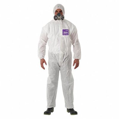 ASLWH15-S-92-101-08 image(0) - Ansell ALPHATEC 681500 SERGED HOODED COVERALL SIZE 4XL