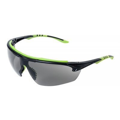 SRWS72001 image(0) - Sellstrom Safety Glasses - XP410 Series - Smoke Lens - Black/Green Frame - Sta-Clear&reg; AF/HC