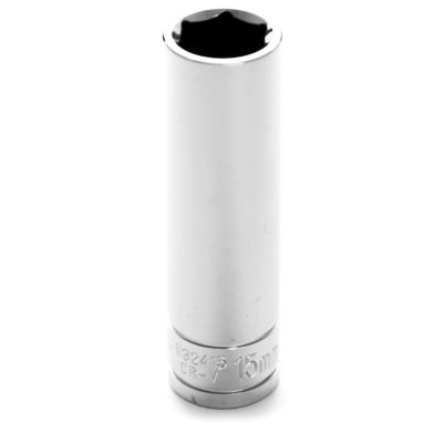 WLMW32415 image(0) - Wilmar Corp. / Performance Tool 1/2" Drive 15mm 6pt Deep Socket
