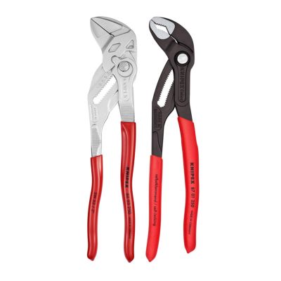 KNP9K0080147US image(0) - KNIPEX 2 Pc 10" Cobra&reg; Water Pump and Pliers Wrench Set