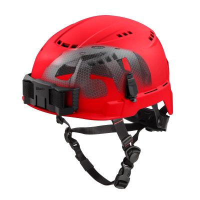 MLW48-73-1358 image(0) - Milwaukee Tool BOLT Red Vented Safety Helmet with IMPACT ARMOR Liner (USA) - Type 2, Class C