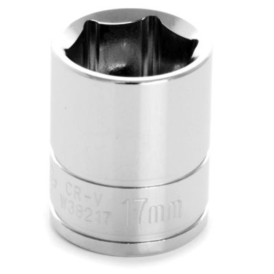 WLMW38217 image(0) - Wilmar Corp. / Performance Tool 3/8" Drive 17mm 6pt Socket