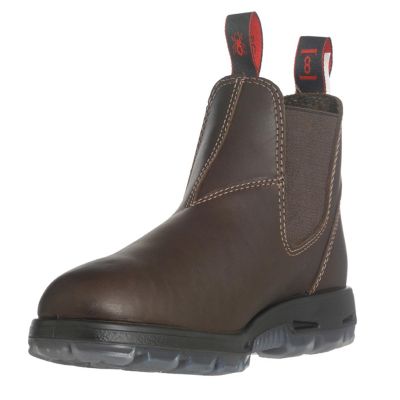 RDBUNPU7 image(0) - Redback Boots USA Puma Brown Water Resis Leather Slip-On Boot, 7