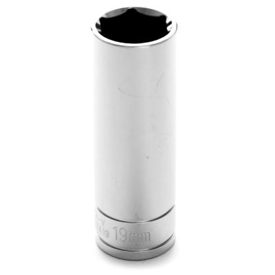WLMW32419 image(0) - Wilmar Corp. / Performance Tool 1/2" Dr 6pt Deep Socket 19mm