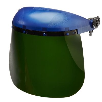 SRWS39250 image(0) - Sellstrom Face Shield - 390 Series - 8" x 12" x 0.040" Window - Shade 5 IR - Universal Hard Hat Slot Adaptor Headgear - Single Crown