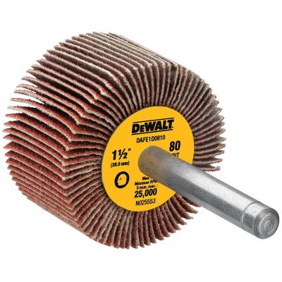 DWTDAFE1D0810 image(0) - DEWALT 1 1/2-Inch By 1-Inch By 1/4-Inch Hp 80G Flap Wheel