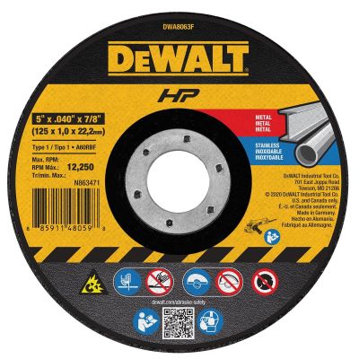 DWTDWA8063F image(0) - DEWALT 4" x .045" x 5/8" Metal and Stainless Cutting