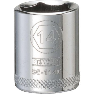 DWTDWMT86114OSP image(0) - DEWALT 6 Point 1/4'' Drive Socket 14Mm