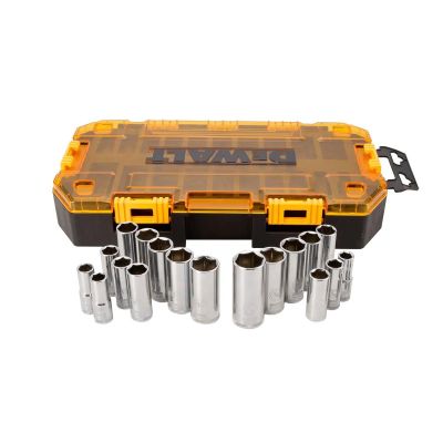 DWTDWMT73812 image(0) - DEWALT 20 Piece 3/8 in Drive Deep Combination Socket Set