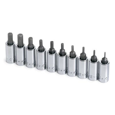 SKT19731 image(0) - S K Hand Tools SOCKET HEX BIT SET 1/4IN. DRIVE 10PC 1/16 -1/4IN