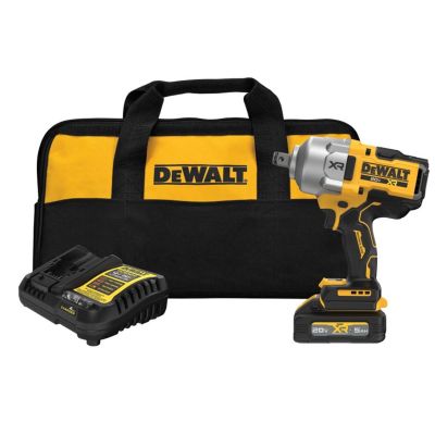 DWTDCF964GH1 image(0) - DeWalt 20V MAX* XR Brushless Cordless 3/4-in. High Torque Impact Wrench with Hog Ring Anvil Kit