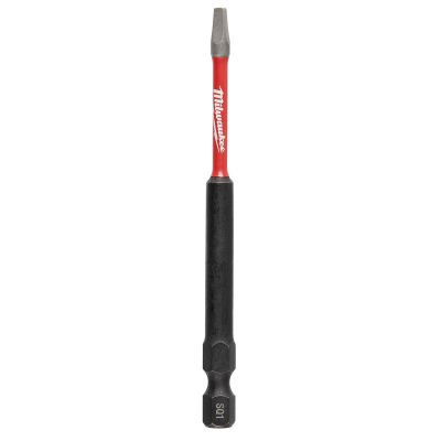 MLW48-32-4794 image(0) - Milwaukee Tool SHOCKWAVE 3-1/2&rdquo; Impact Square Recess #1 Power Bits (Bulk 25)