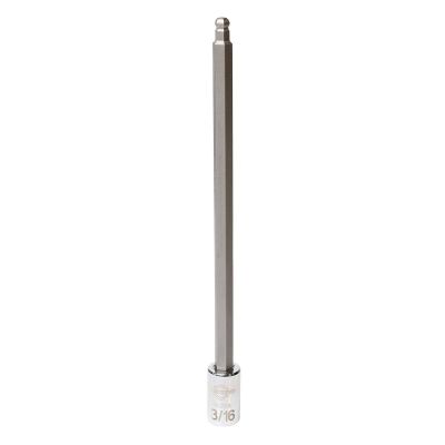 MAY16704 image(0) - Mayhew Mayhew 3/16-Inch SAE Ball Hex Long Insert Socket Bit, 1/4-Inch Drive