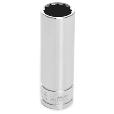 WLMW38714 image(0) - Wilmar Corp. / Performance Tool 3/8" Drive 14mm 12pt Deep Socket