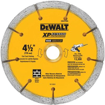 DWTDW4740S image(0) - DEWALT 0.250 Xp Sandwich Tuck Point Blade, 4-1/2-Inch