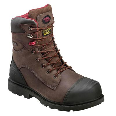 FSIA7573-17W image(0) - Avenger Hammer 600G Series - Men's 8” Boots - Carbon Nano-Fiber Toe - IC|EH|SR|PR - Brown/Black - Size: 17W
