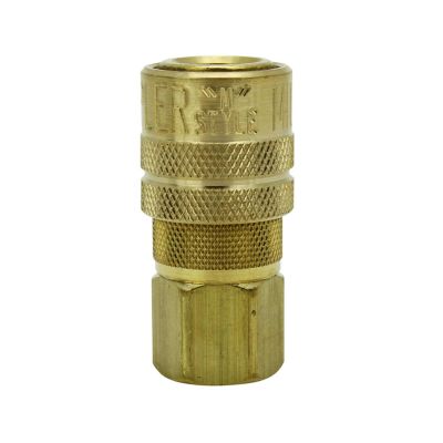 MILS715 image(0) - Milton Industries Industrial Coupler 1/4-inch NPT Female Brass Air Coupler, Quick Connect Air Coupler, S-715 (Retail Packaging)