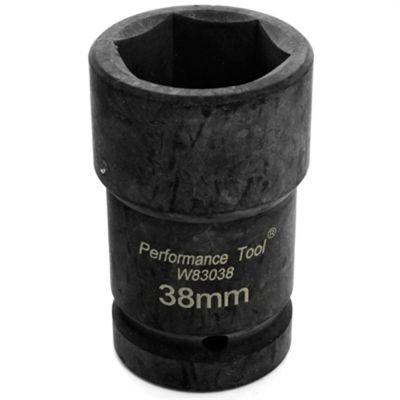 WLMW83038 image(0) - Wilmar Corp. / Performance Tool 1" Drive Budd Wheel Socket 38 mm