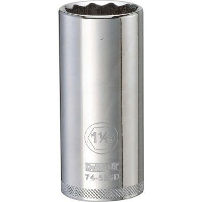 DWTDWMT74538OSP image(0) - DEWALT Dwmt74538B 1/2" 12 Pt Deep Socket With 1 16 Sae