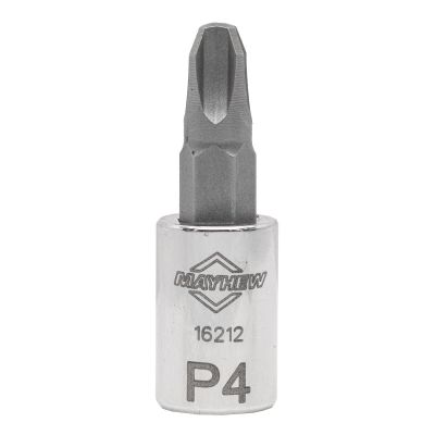 MAY16212 image(0) - Mayhew Mayhew No. 4 Phillips&reg; Short Insert Socket Bit, 1/4-Inch Drive