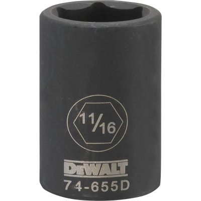 DWTDWMT74655OSP image(0) - DEWALT Dwmt 6Pt 1/2In Dr Im Skt 11/16In SAE